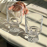 YICKYUE - Vintage Mid-Century Glass Cup, Ins Style Stemmed Glass for Iced Americano, Latte and Drinks, Water Cup