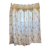 YICKYUE - Romantic Style Floral Pattern Cotton Curtain Enclosure Kitchen Door Curtains Cafe Living Room Window Kitchen Curtain Decoration