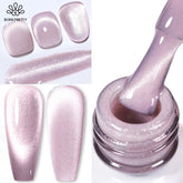YICKYUE - Sea Blue Cat Magnetic Gel Nail Polish 10ml Glitter Snowlight Semi Permanent Sparkling Magnet Nail Gel Varnish