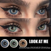 YICKYUE - Prescription Colored Contact Lenses, 2Pcs Natural Brown Lens, Vision Correction Diopters, for Daily Beauty & Cosmetic