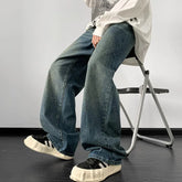 Hearujoy Jeans men Autumn Loose Denim pants Wide Leg Jean Male Straight Denim Pants Harajuku Vintage Jean Trouser Streetwear Clothes