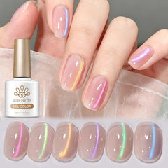 YICKYUE - 10ml Aurora Water Light Cat Magnetic Gel Polish Colored Crystal Varnish Soak Off UV LED Long-Lasting Manicure