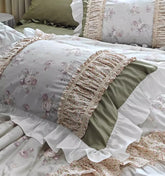 YICKYUE - 1 Piece Pillowcases Home Decor Lace Ruffle Letter Pillow Case Body Pillowcase Cute Princess Pillow Cover 100% Cotton Pillow Sham