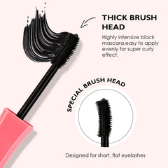 YICKYUE - 24-hour Waterproof Mascara Smudge-Proof Formula for Smooth Application Ideal for Sensitive Eyes Long-lasting for Extended Events