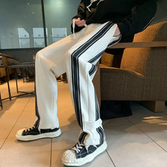 HEARUJOY - Autumn Winter Elegant Casual Pants for Men American Street Style Fashion Loose Fit Straight Leg Men Clothing