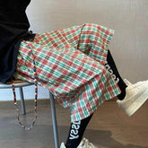 HEARUJOY - Men's Plaid Cropped Trousers American Retro Fashion Trend Street Hip-Hop Loose Casual Breathable Niche Summer New Men's Bottoms