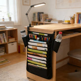 YICKYUE - 1pcs Desk Side Storage Bag Hanging Book Bag for Students Desktop Organizer Pouch