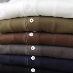 Hearujoy Men's T-shirt Autumn Winter New Casual Henley Shirt Retro Simple Solid Color Buttons Daily Long-sleeved Bottoming Tops Tees