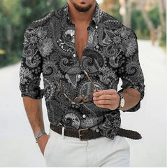 HEARUJOY - Men'S Hawaiianss Floral Shirts Button Down Holiday Beach Shirts Summer Outfits Fashion Regular Cuff Men'S Shirt With Pocket