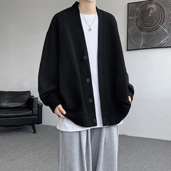 HEARUJOY - Autumn Spring 2025 Hoodie Sweatshirt Men's Hip Hop Loose Black Grey Cardigan Streetwear Casual Fashion Clothes OverSize S-5XL