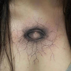 YICKYUE - Evil Eyes Temporary Tattoos for Woman Man Neck Gothic Art Demon Third Eye Fake Tattoo Scary Halloween Cosplay Tattoo Sticker