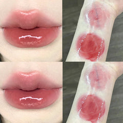 YICKYUE - Crystal Jelly Mirror Surface Lip Oil Plumping Colorfast Makeup Lasting Anti Stick Cup Sexy Moisturizing with Lips Gloss Cosmetic