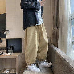 HEARUJOY - Pocket Men's Casual Pants Aesthetic Cheap Cotton Vintage Designer Polyester High Quality Trend Spandex Clothes Y2k Male Trousers
