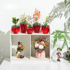 YICKYUE - Creative Strawberry Vase Hydroponic Plant Vases Fruit Pots Flower Pots Home Desktop Office Unique Decoration Accessories
