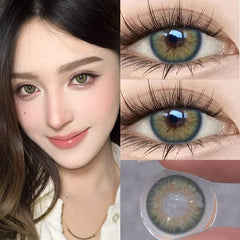 YICKYUE - 1 Pair New Blue Contact Lenses for Eyes Korean Lenses Color Natural Beauty Pupils Grey Contacts Yearly Fast Shipping