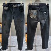 Hearujoy Autumn And Winter Mens Y2k Jeans High Quality Elastic Fashion Trend Casual Trousers Simple Fashion Embroidery Slim Pants Men