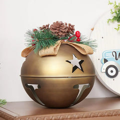 YICKYUE - Giant Christmas Bell with Artificial Pine Needles Pine Cone Christmas Tree Hanging Home Decor Xmas Navidad Party Supplies