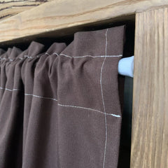 YICKYUE - Retro Nordic Coffee Door Curtain Half Curtain Dustproof Half Shading Modern Short Curtain Tassels Valance Kitchen Window