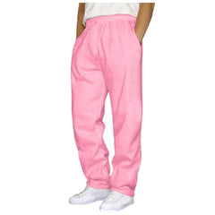 YICKYUE - Men'S Loose Jogging Sports Pants Mens Fleece Lined Sweatpants Wide Straight Leg Pants Bottom Sweatpants Man Pants Ropa Hombre
