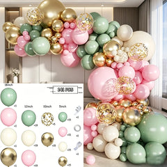 YICKYUE - 141pcs Premium Balloon Garland Arch Kit Shiny Chrome Latex Balloons for Bridal Shower Bachelorette Birthday Party Wedding Decor