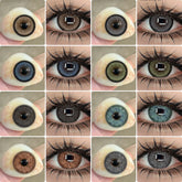 YICKYUE - 1Pair DIAMODN Lenses Fashion Colored Contacts Lenses for Eyes Soft Yearly Brown Contacts Eyes Makeup Color Blue Lens