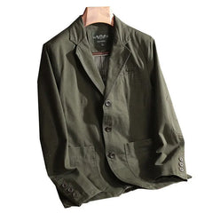 HEARUJOY - Casual Spring Autumn Jacket For Men Middle Age Relaxed Fit Blazer Leisure Suit Coat Small Formal Jacket Spring Top