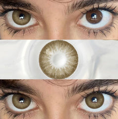 YICKYUE - 2pcs Natural Brown Contact Lenses Big Eye Lenses for Daily Wear Beauty Pupils Hazel Cosmetic Eye Color Lens 14.5mm