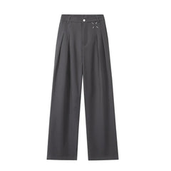 HEARUJOY - Grey Suit Pants Men Fashion Society Mens Black Dress Pants Korean Loose Casual Straight Pants Mens Office Formal Trousers M-3XL