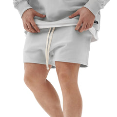 HEARUJOY - Summer Casual Pockets Beach Shorts Men Men'S Trend Sports High Street Shorts Cotton Drawcord Plain Gym Shorts Men'S Clothing