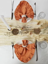 YICKYUE - 10PCS Dinner Napkins Cloth 35x50cm Ruffles Tea Towel Parties Soft Handmade Cloth Napkins Cotton for Weddings Decoration Vintage