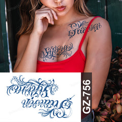 YICKYUE - 8Pcs/lot Juice Ink Temporary Tattoo Sticker Semi-Permanent 15Days Long Lasting Fake Tattoos Waterproof Arm Sleeve Women Men Body