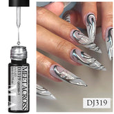 YICKYUE - 5ml Silver Gold Metallic Liner Gel Super Bright Mirror Effect Painting Drawing Line French Gel Nail Art Varnish
