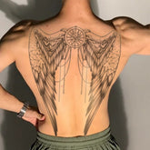 YICKYUE - Angel Wing Temporary Tattoo Stickers Full Back Magic Tattoos Herbal Juice Tattoos Long lasting 1-2 weeks Realistic Fake Tattoo