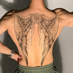 YICKYUE - Angel Wing Temporary Tattoo Stickers Full Back Magic Tattoos Herbal Juice Tattoos Long lasting 1-2 weeks Realistic Fake Tattoo