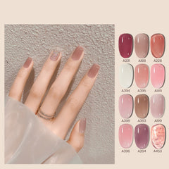 MAYCHAO 7.3ml Summer Pudding Gel Nail Polish Transparent Jelly Polish Top Coat Soak Off UV Gel Art Nail Varnish Semi Permanent