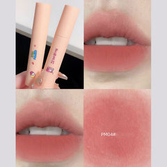 Yickyue Lovely Lipstick Good Luck Lip Mud Lasting Non-stick Cup Lip Glaze Korean Makeup High Color Rendering Lip Makeup Girls' Cosmetics
