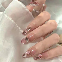 New Fake Nails French Nail Tips Press On Acrylic Nails Full Cover Nails Stick Stickers Reusable Set Design Acrylic Artificial