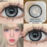 YICKYUE - Color Contact Lenses for Eyes Gray Colored Lenses 15mm Black Lenses Green Pupils Discounts Colorful Purple Lens