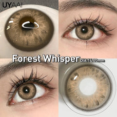 YICKYUE - 1 Pair Brown Lenses Natural Big Eyes Gray Lenses Cosmetics Korean Style Lenses y2k Colorcon Blue Eye Conatcts Puple Lenses