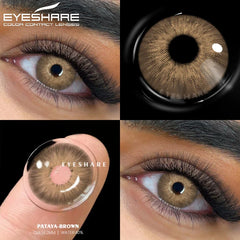 YICKYUE - 2pcs Colored Contact Lenses For Eyes Natural Blue Eye Lenses Gray Pupils Lens Yearly Fashion Green Contacts Black Lens
