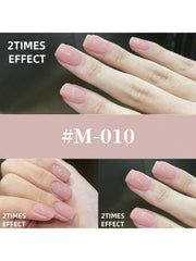 YICKYUE - 1 PC 15ML Nail Polish - Jelly Ice Transparent Pink, Peelable UV LED, Oval Shape, , Solid Pattern, for Nail Salon and DIY