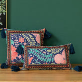 J Vintage Floral Cushion Cover Tassles Pillow Cover Soft 43x43cm 30x50cm Leaves Soft For home decoration Living Room Bed Room