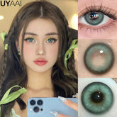 YICKYUE - 1 Pair Myopia Color Contact Lenses for Eyes Blue Eye Color Lenses with Diopters Degree Green Brown Natural Colored Lenses