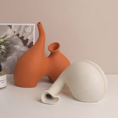 Ceramic Vase Handmade Dry Flower Vase Ceramic Decorative Ornaments Home Decor Nordic Decoration Home