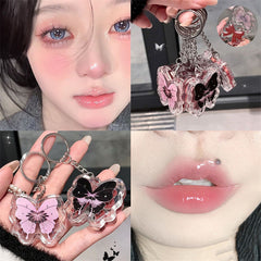YICKYUE - Butterfly Jelly Mirror Water Lip Gloss Portable Moisturizing Lip Balm Waterproof Liquid Lipstick Lipgloss Makeup Korean Cosmetic
