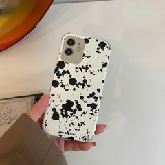 Splash ink oil painting leather phone case for iphone 12 11 pro max 7 8 plus x xr xs max art soft silicone protective cover