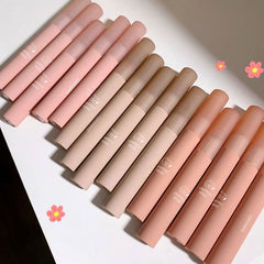 Yickyue Chestnut Velvet Matte Liquid Lipstick Waterproof Lip gloss Long Lasting Nude Lipstick Women Red Lip Tint Beauty Cosmetics