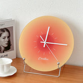 YICKYUE - Nordic Sunset Clock Orange Wall Clock Luxury Decoration Silent Creative Ins living Room Fashion Piece Modern Home Ornaments