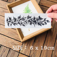 Waterproof Temporary Tattoo Rose Flower Leaf Moon Design Body Art Fake Tattoo Flash Tatto Hand Ring Leg Ring Female Male