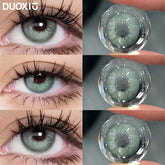 YICKYUE - 2pcs Green Color Contact Lenses With Myopia Diopter-0.00~ -8.00 Blue Nature Beauty Pupil Makeup Gray Eye Free Shipping